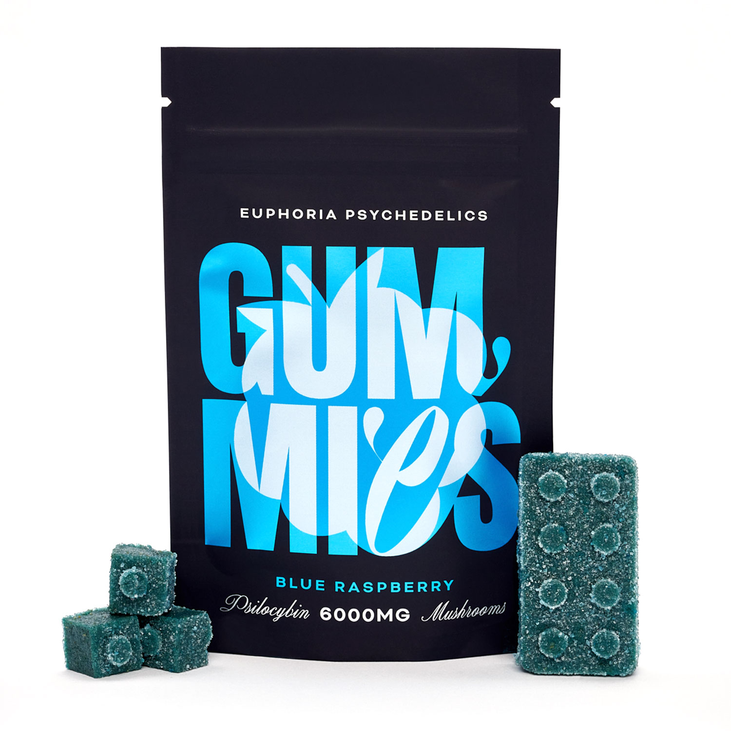 Euphoria-Psychedelics-6000mg-Blue-Raspberry-Gummies | Freshly Rated Cannabis