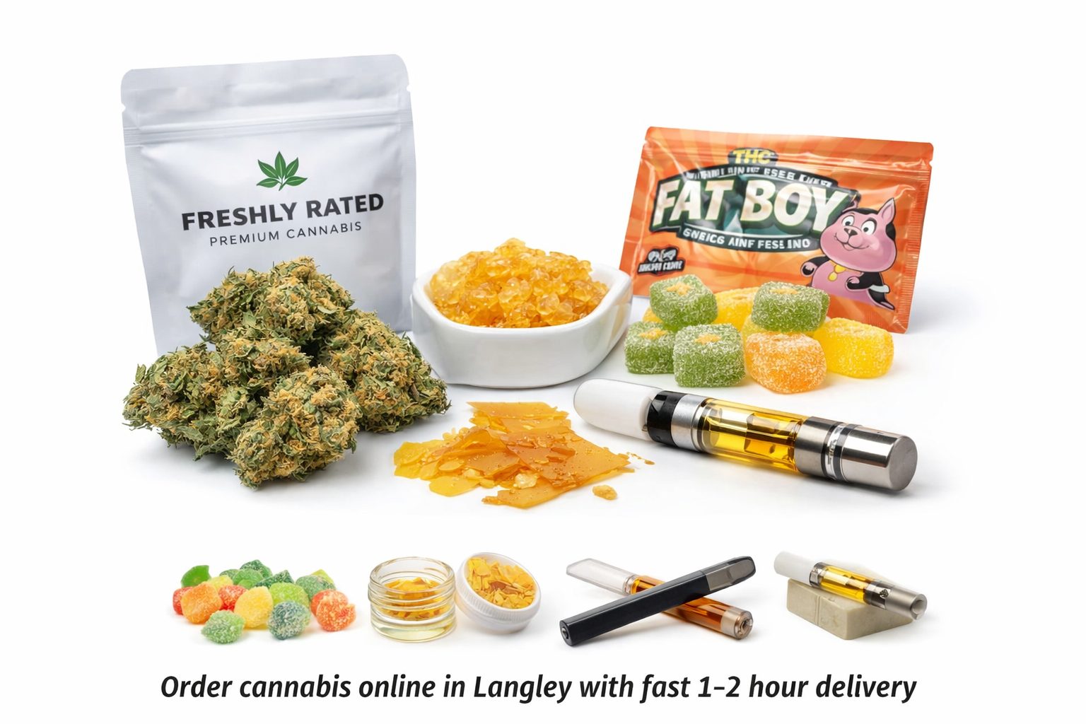 Cannabis flower, edibles and vape products for delivery in Langley BC