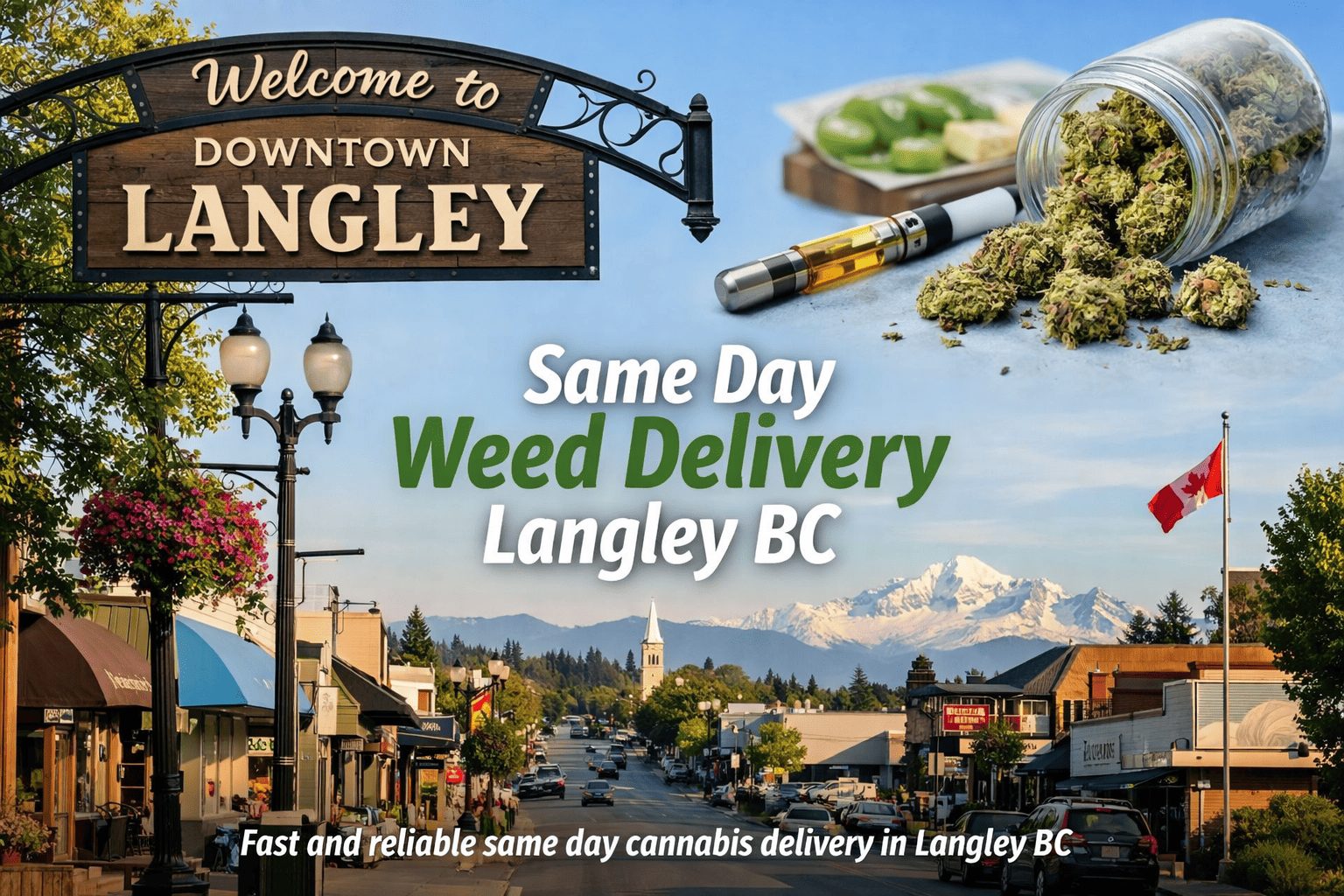 Cannabis products available for same day weed delivery in Langley BC