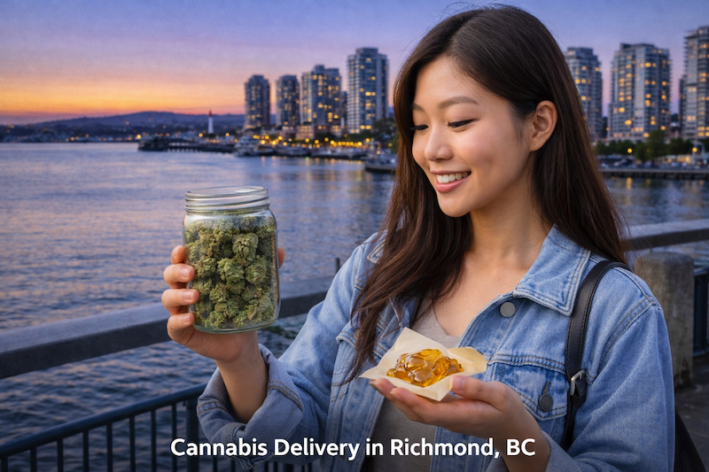 customer enjoying cannabis products in Richmond BC same day delivery