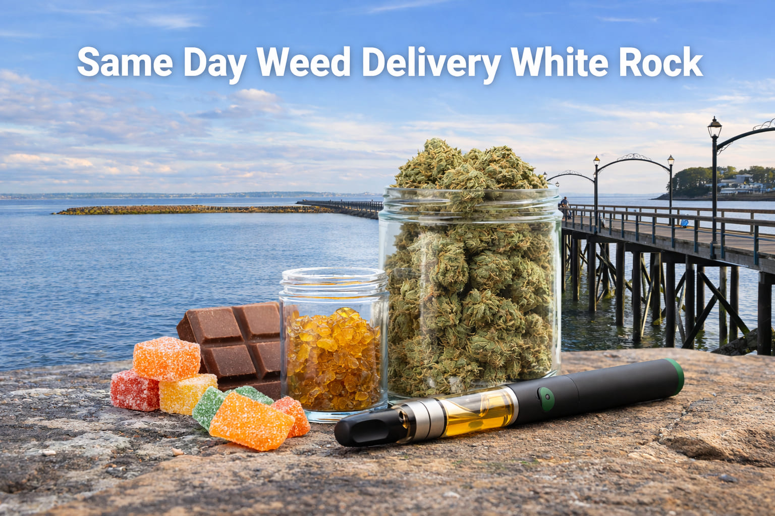 Cannabis products available for same day weed delivery in White Rock BC