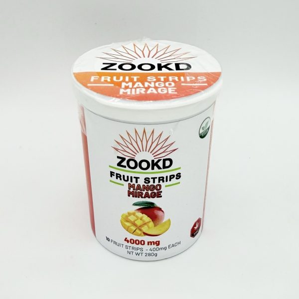 Zookd Fruit Strips 4000mg Mango Medley THC edible