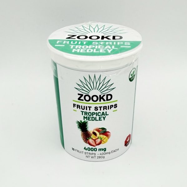 Zookd Fruit Strips 4000mg Tropical Medley THC edible