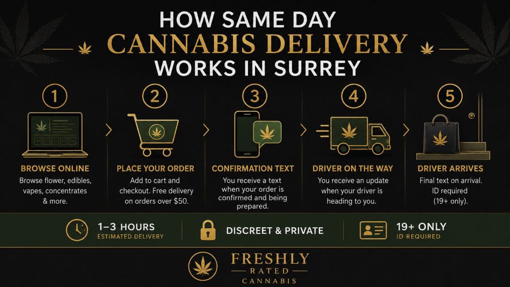 How same day cannabis delivery works in Surrey BC step by step