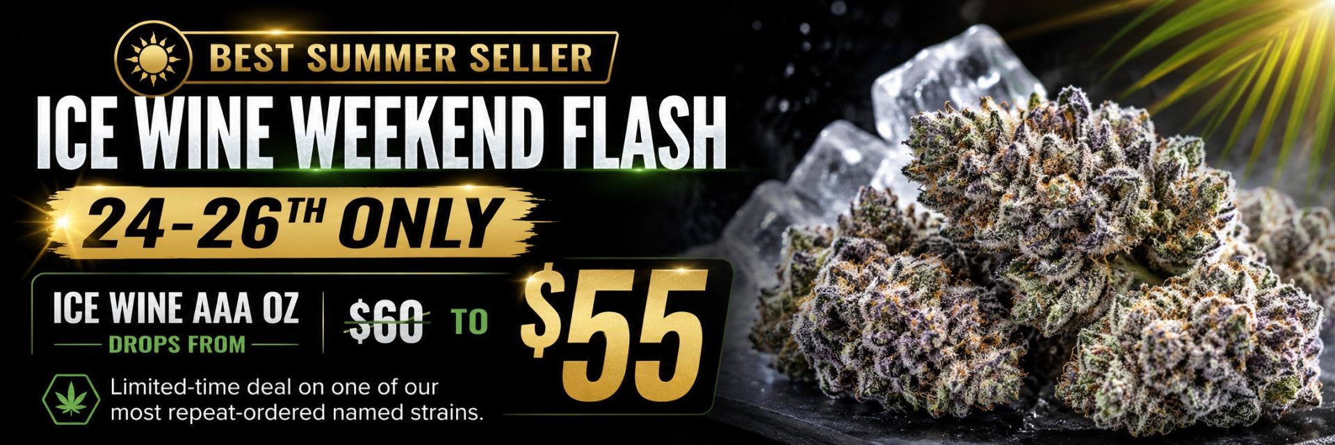 Ice Wine Weekend Flash - AAA Oz $60 to $55, July 24-26 only