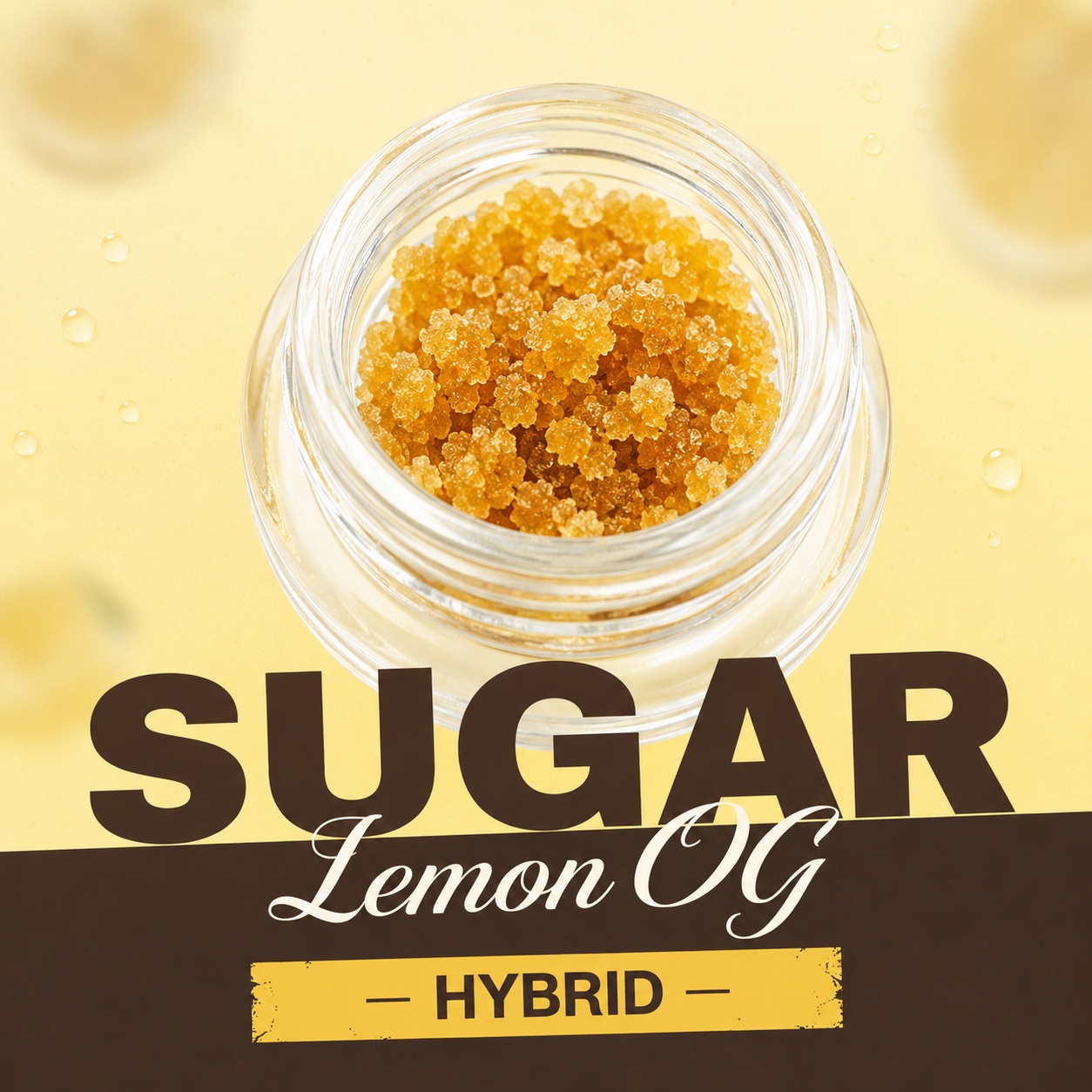 Lemon OG Sugar hybrid cannabis concentrate Lemon OG Sugar hybrid cannabis concentrate